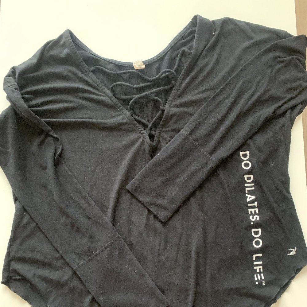 Glyder Black Long Sleeve Pilates Shirt